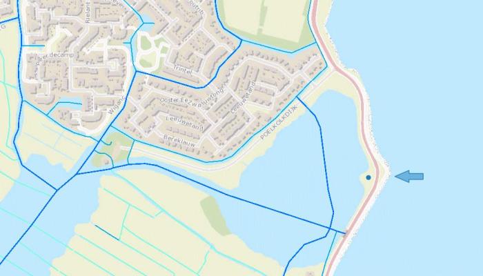 Kaart met locatieaanduiding gemaal De Poel