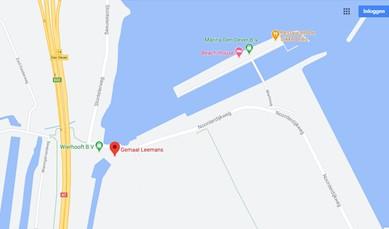 Kaartje met daarop locatie van gemaal Leemans in Wieringerwerf