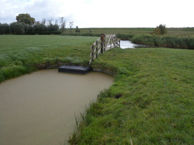 Foto van de huidige vlotterinlaat van de Kaapsloot bij project Drieban