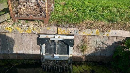 Foto van de huidige situatie van de dam met duiker locatie Elba bij project Drieban
